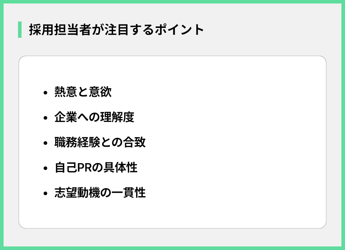 採用担当者が注目するポイント