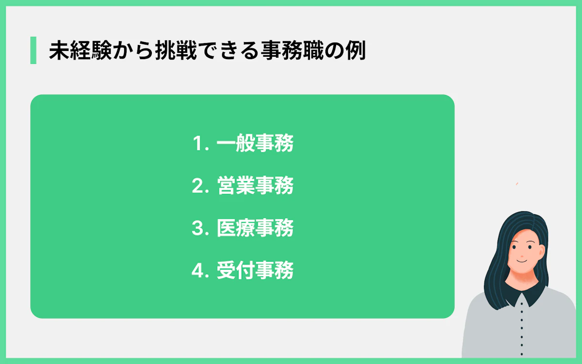 未経験から挑戦できる事務職の例