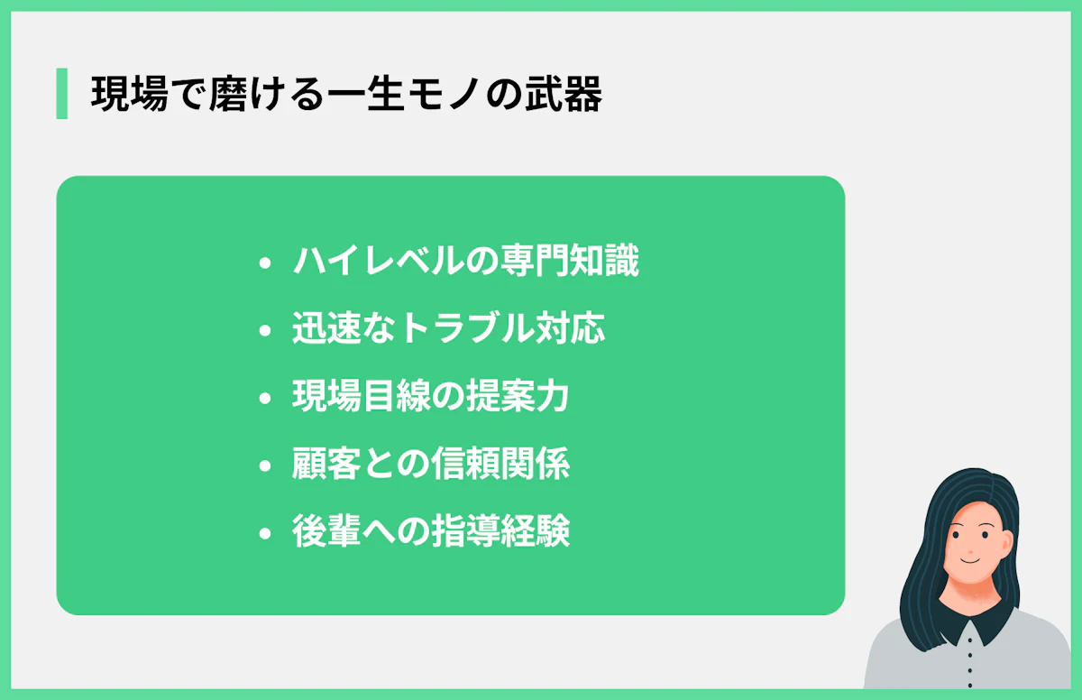 現場で磨ける一生モノの武器