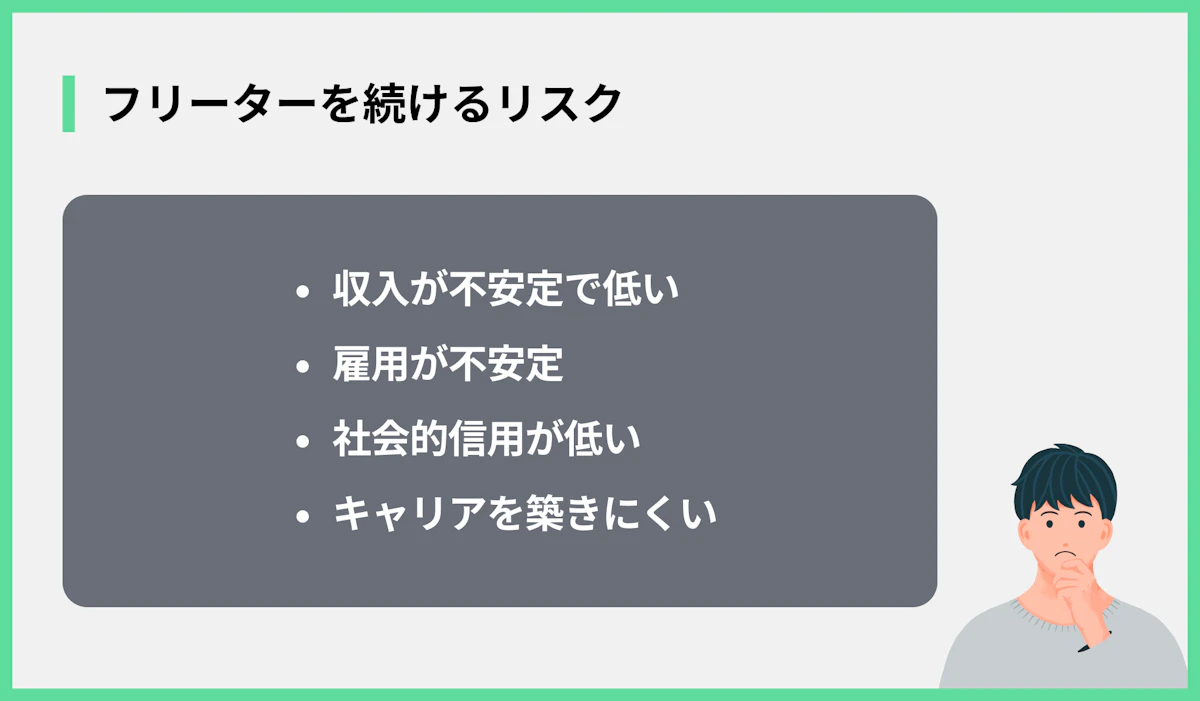 フリーターを続けるリスク