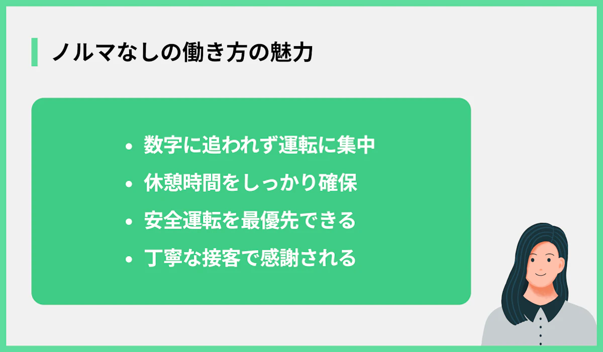 ノルマなしの働き方の魅力