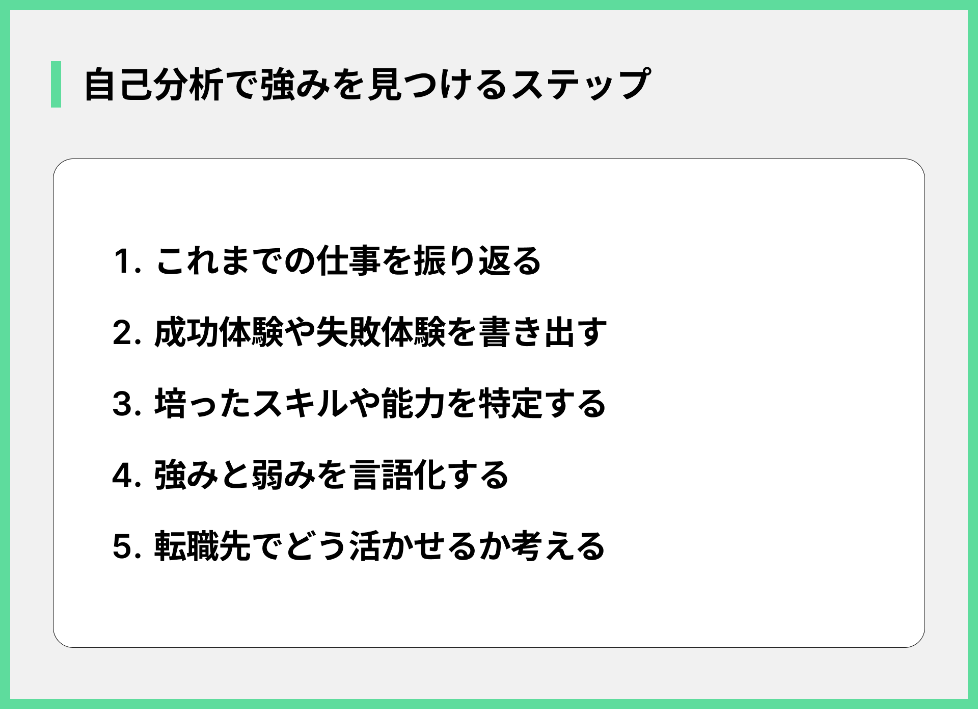 自己分析で強みを見つけるステップ