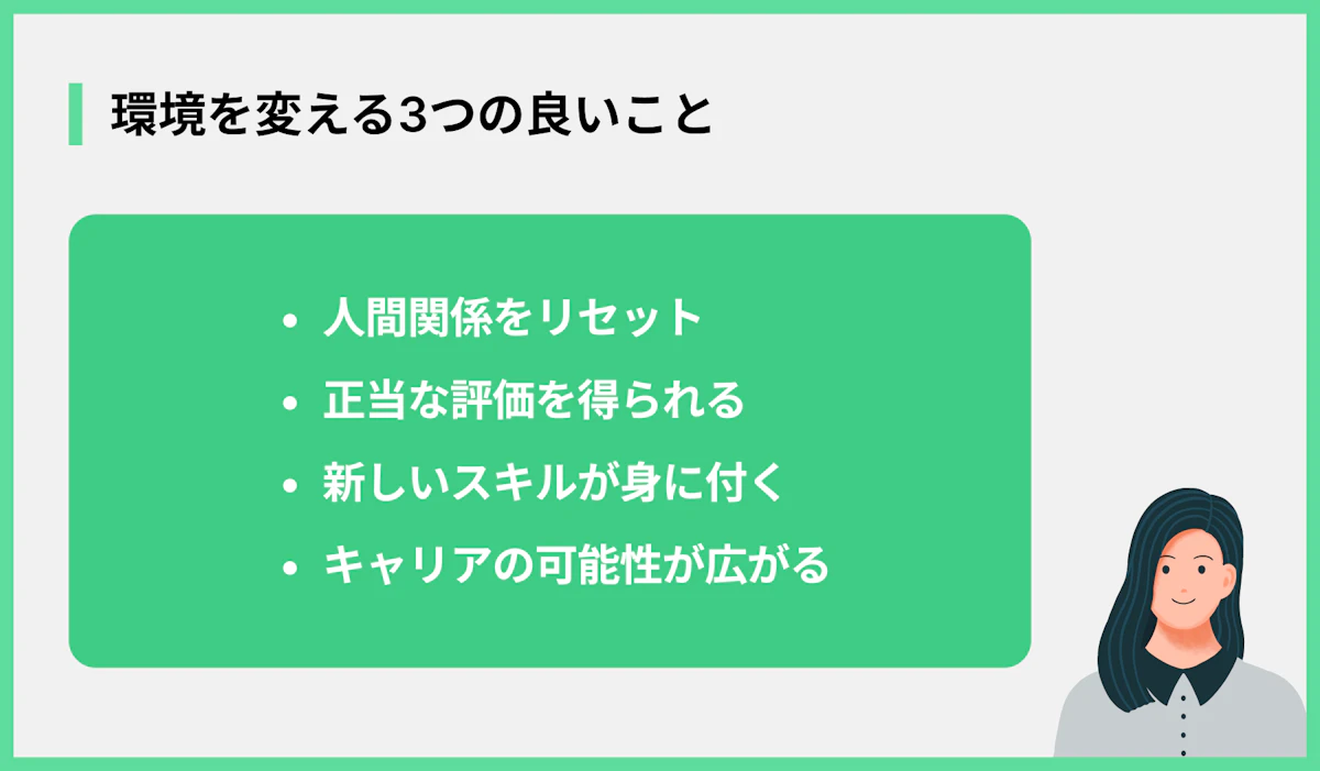 環境を変える3つの良いこと