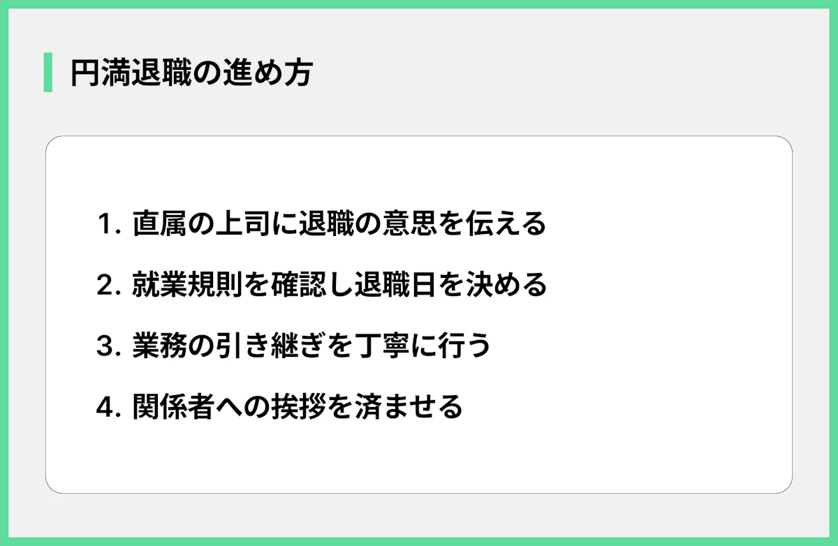 円満退職の進め方