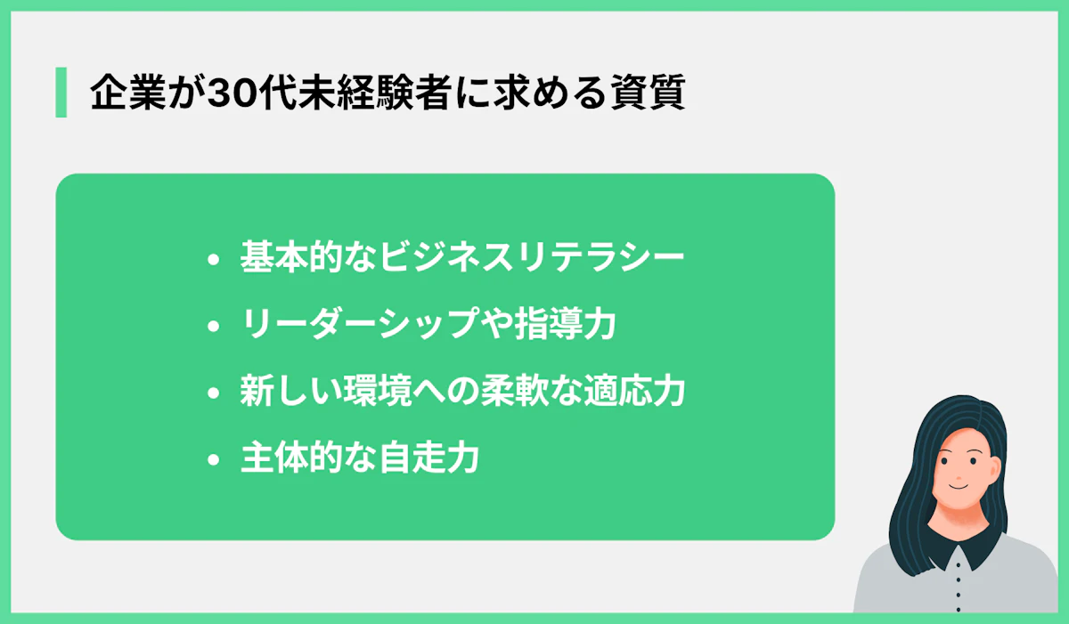 企業が30代未経験者に求める資質