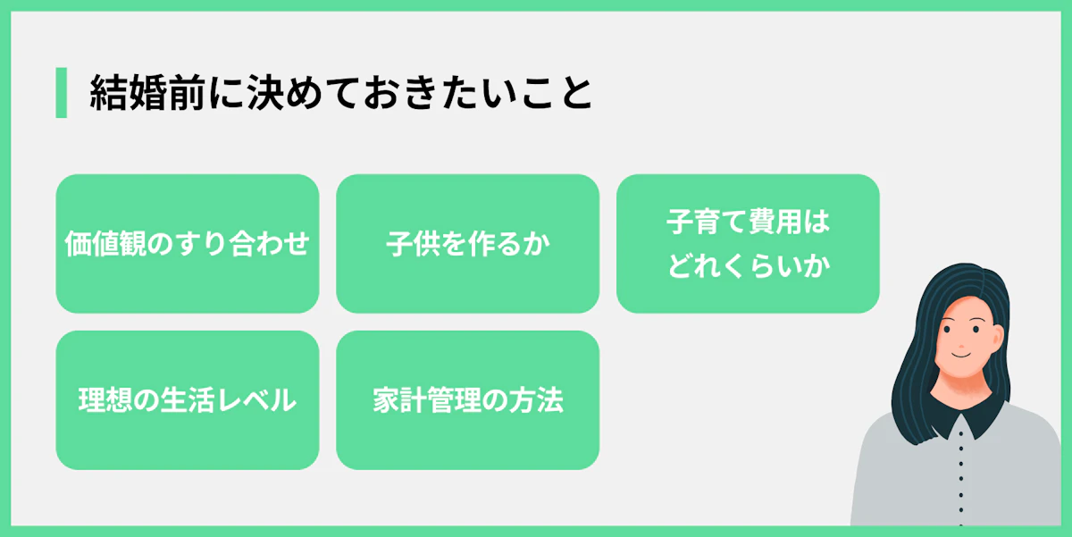 結婚前に決めておきたいこと