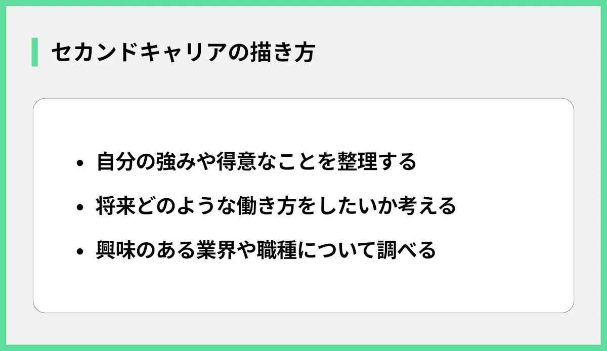 セカンドキャリアの描き方