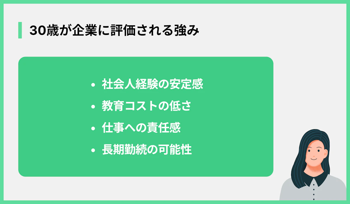 30歳が企業に評価される強み
