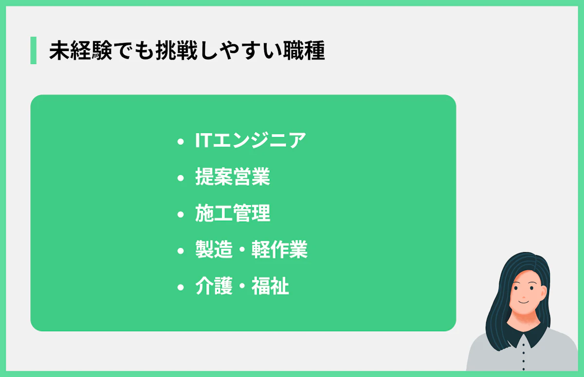 未経験でも挑戦しやすい職種