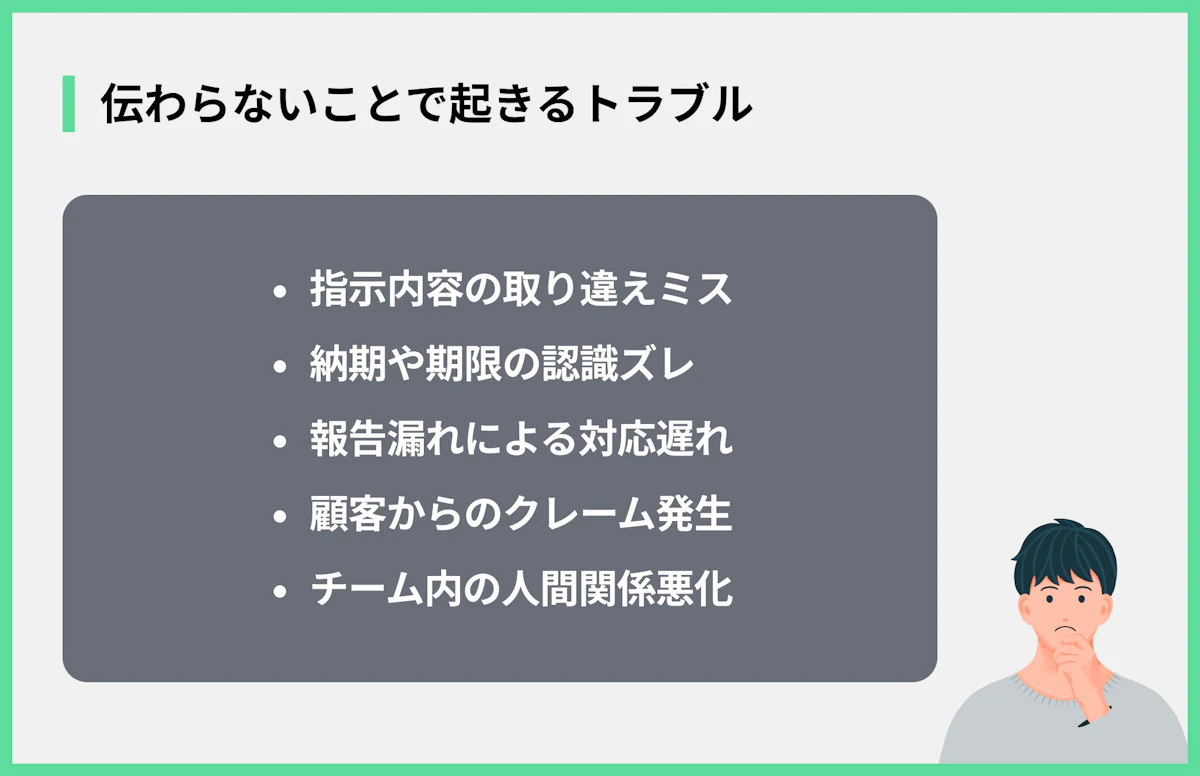 伝わらないことで起きるトラブル