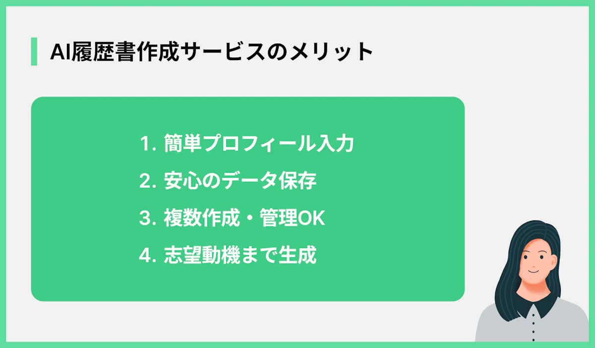 AI履歴書作成サービスのメリット