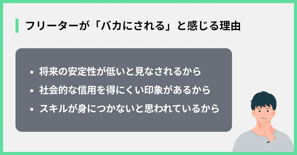 フリーターが「バカにされる」と感じる理由