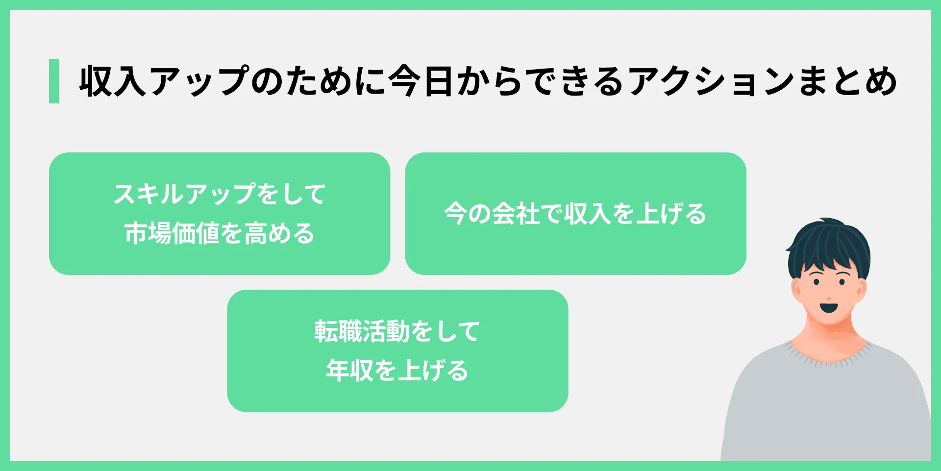 収入アップのために今日からできるアクションまとめ