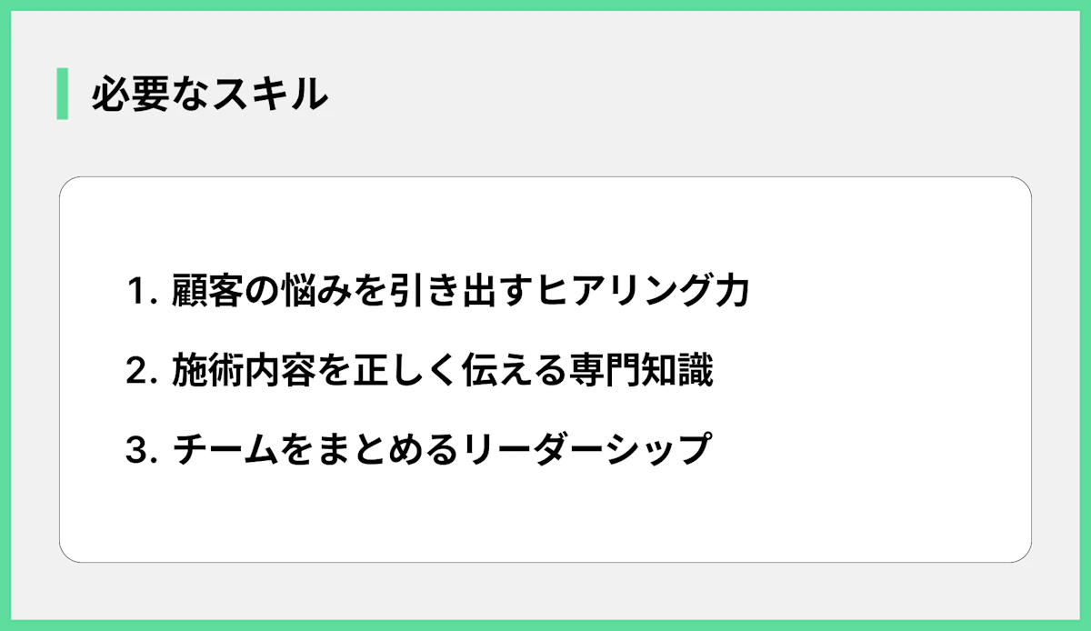 必要なスキル