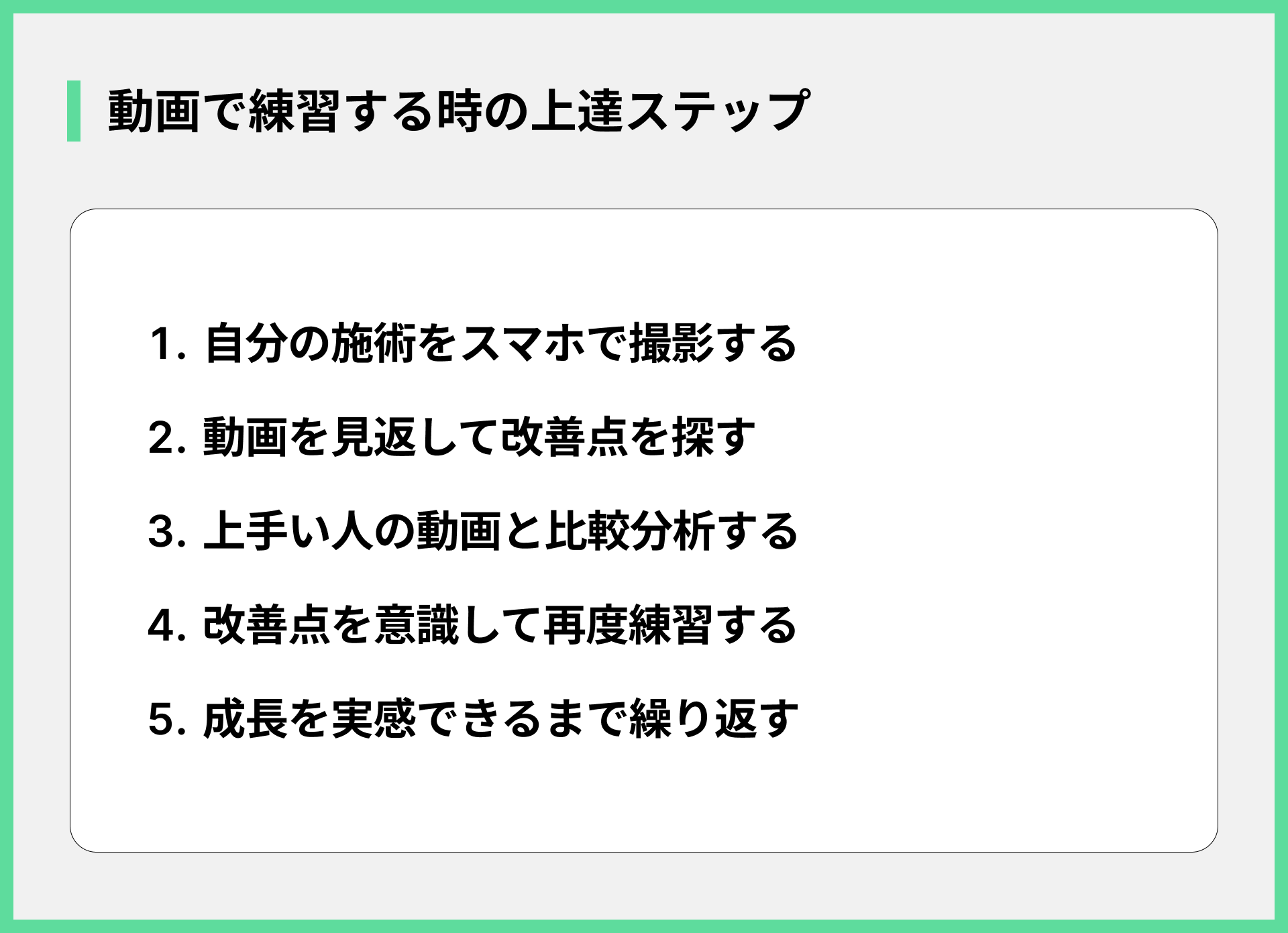 動画で練習する時の上達ステップ
