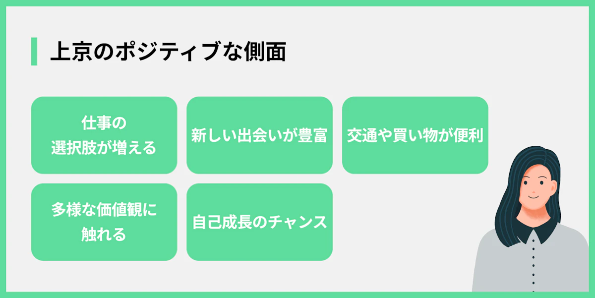 上京のポジティブな側面