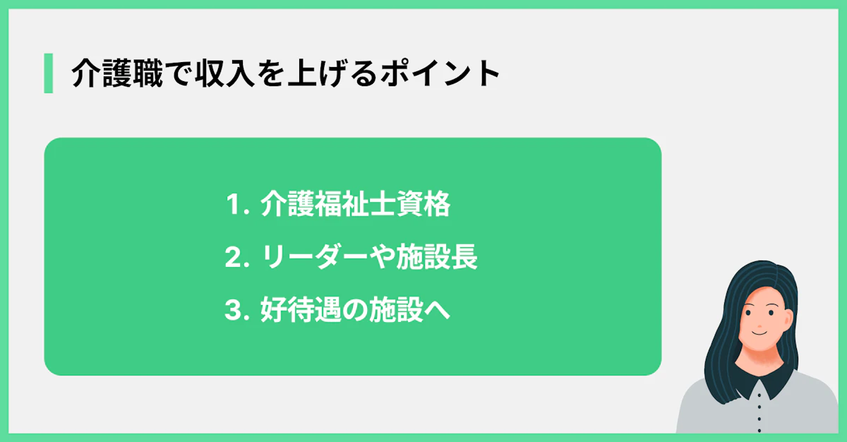 介護職で収入を上げるポイント