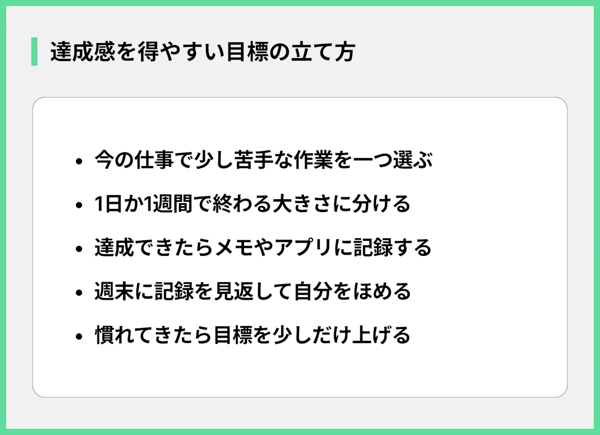 達成感を得やすい目標の立て方