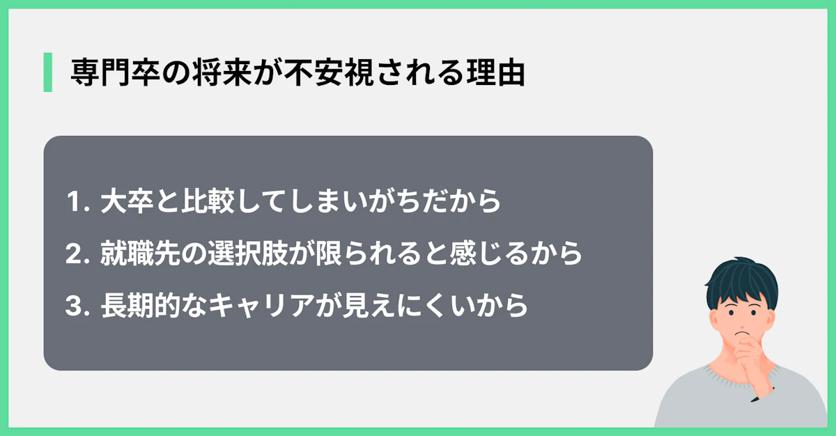 専門卒の将来が不安視される理由