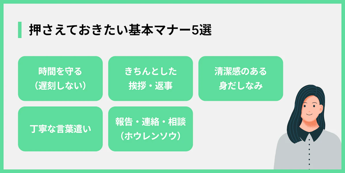 押さえておきたい基本マナー5選