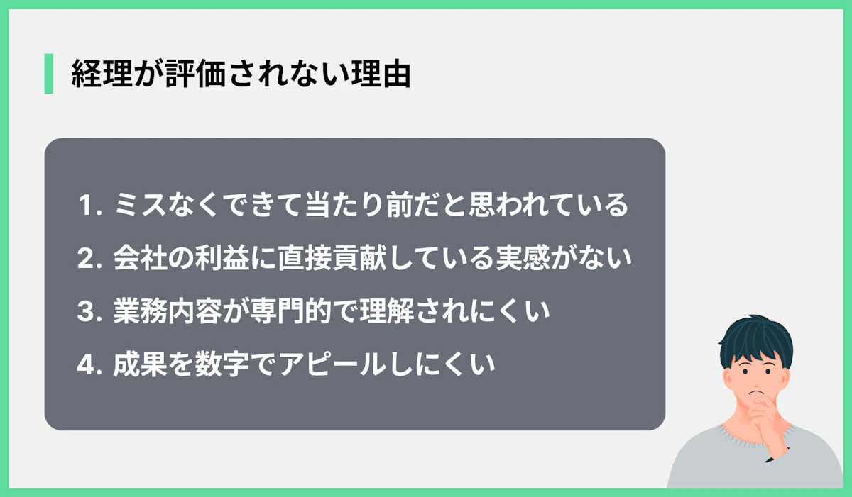 経理が評価されない理由