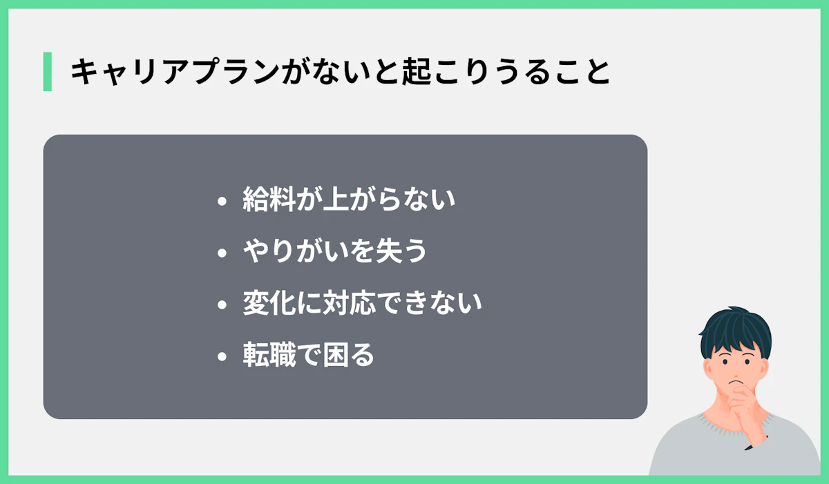 キャリアプランがないと起こりうること