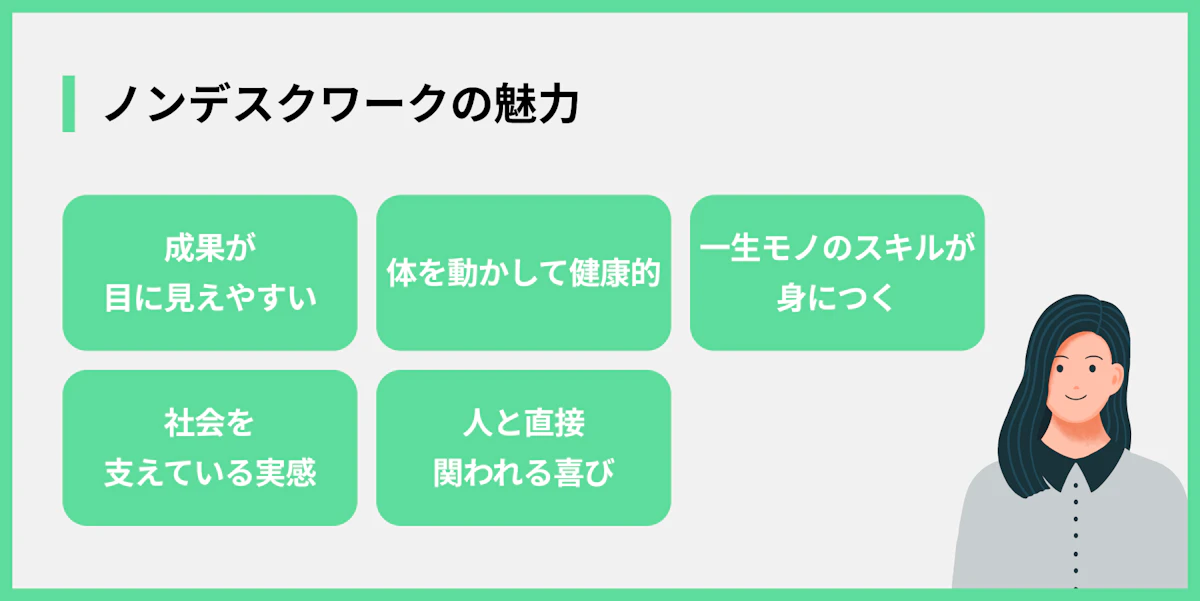 ノンデスクワークの魅力