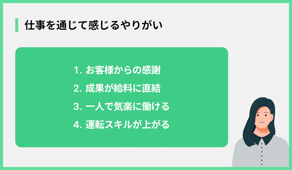 仕事を通じて感じるやりがい