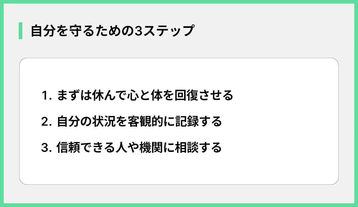自分を守るための3ステップ