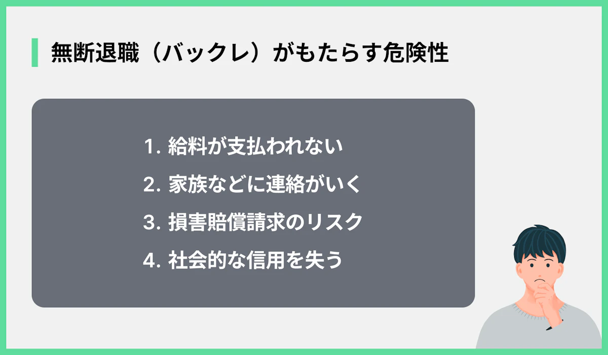 無断退職(バックレ)がもたらす危険性