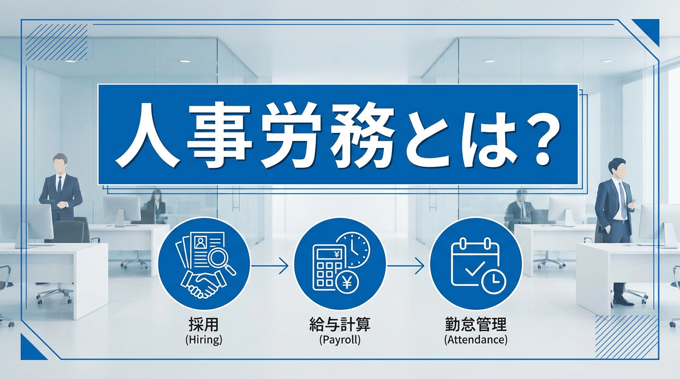 人事労務とは？仕事内容・人事と労務の違いをわかりやすく解説