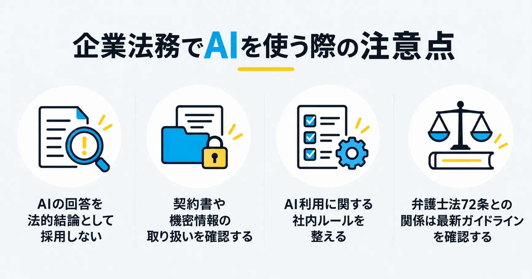 企業法務でAIを使う際の注意点