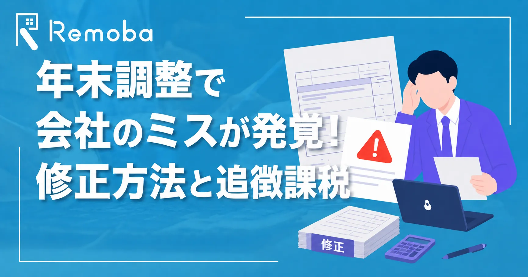 年末調整で会社のミスが発覚!過年度分の修正方法と追徴課税への対応を解説