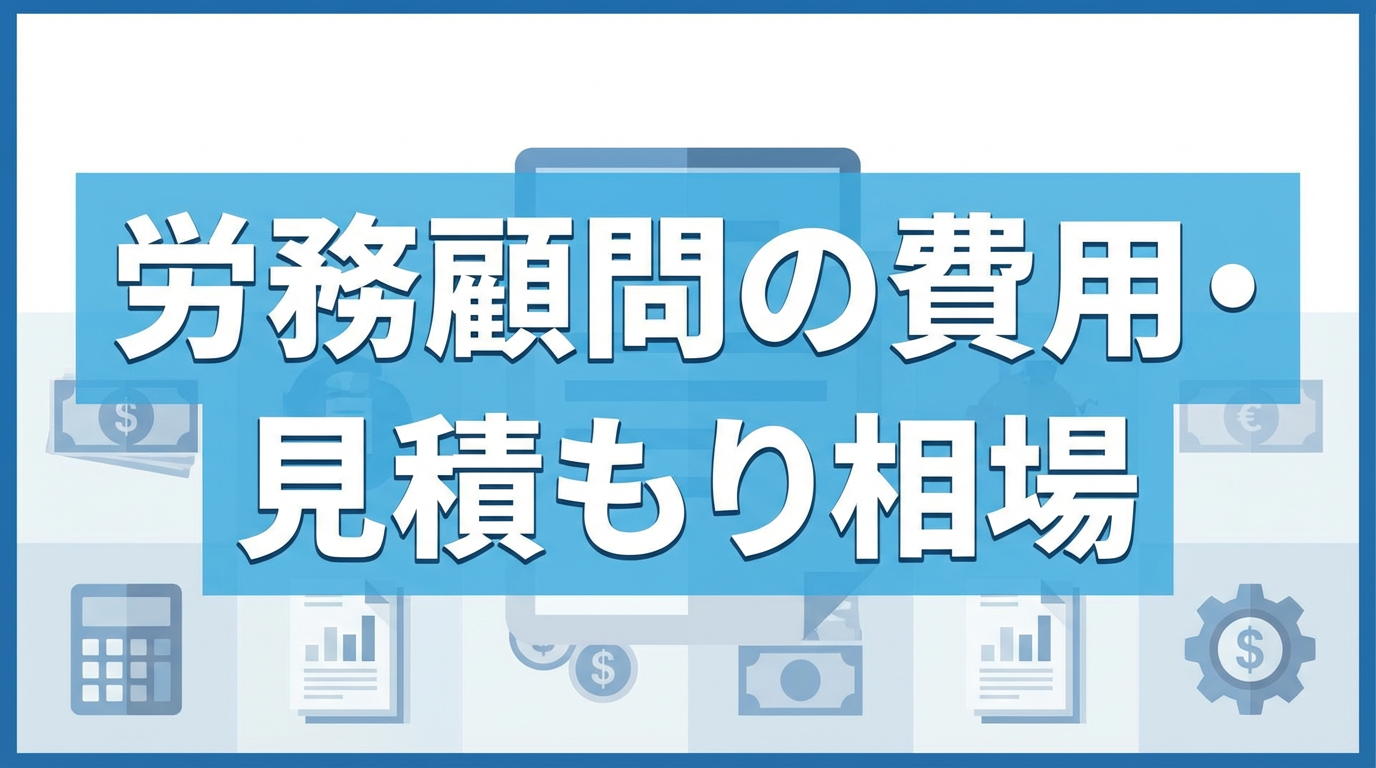 労務顧問の費用・見積もり相場を徹底解説｜選び方と導入メリット紹介