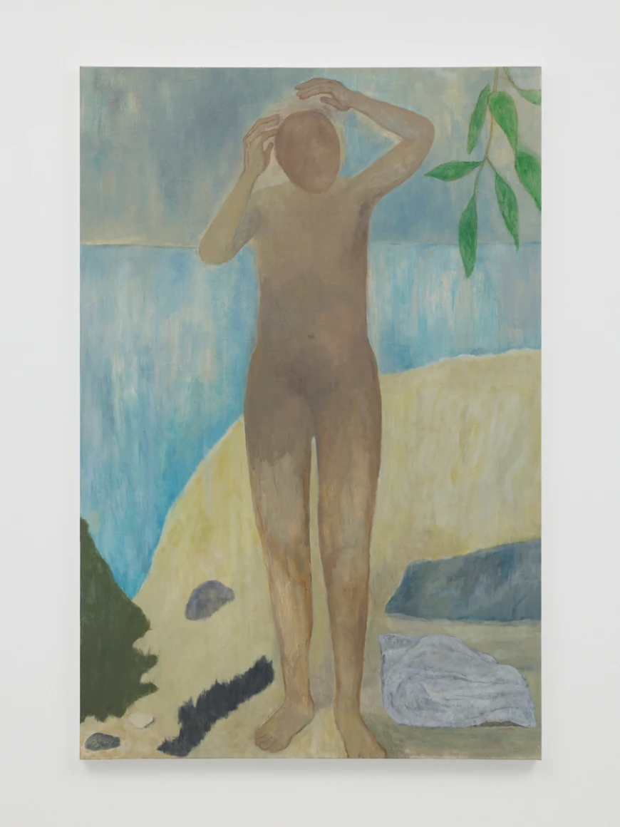 Shota Nakamura, “Blue and Green”, 2025, oil on canvas, 180 x 120 cm © Shota Nakamura. Courtesy of Taka Ishii Gallery / Photo: Kenji Takahashi