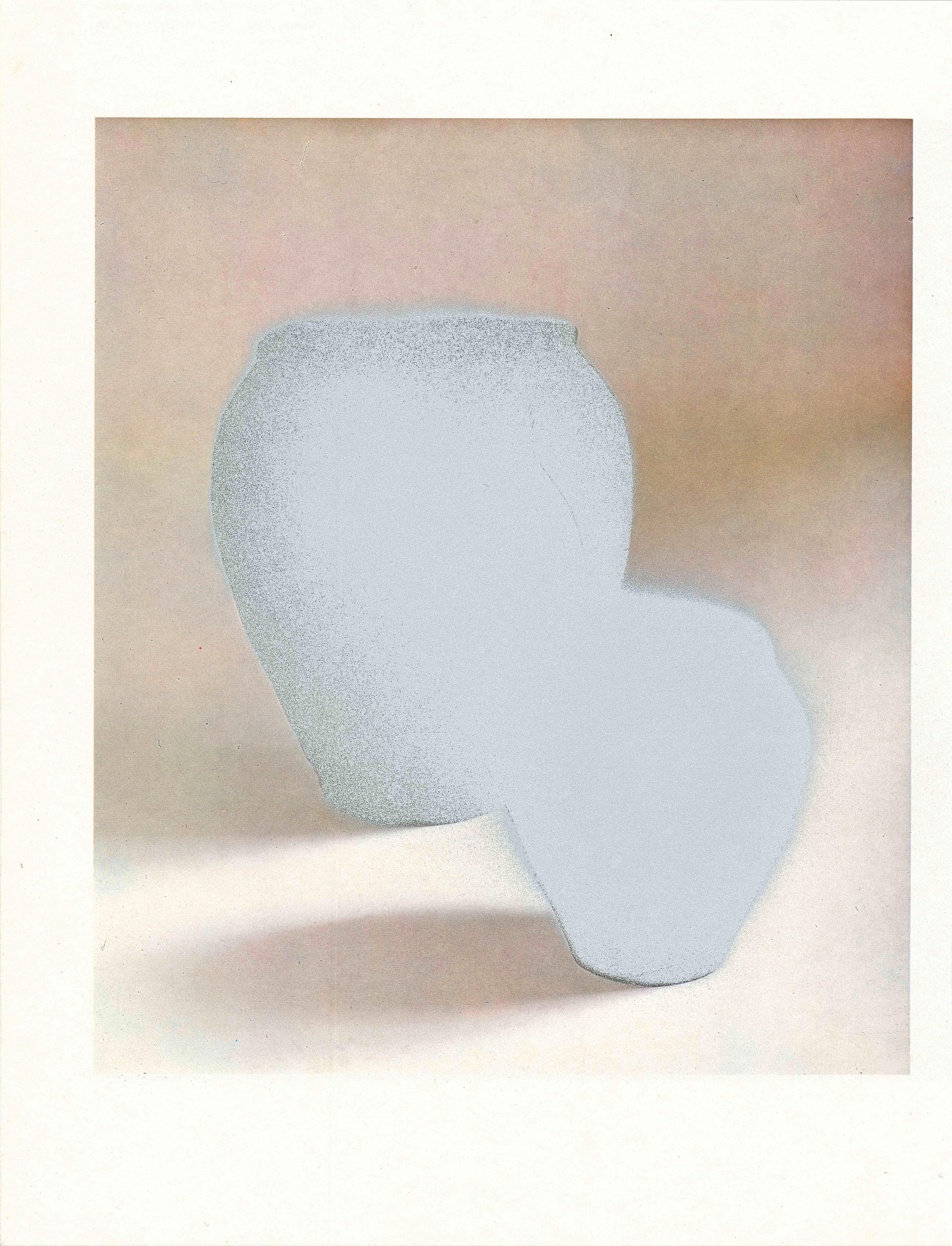 鈴木ヒラク "Casting #399" 2025 博物館のカタログ切り抜き、シルバスプレー、30.5 x 23.3cm