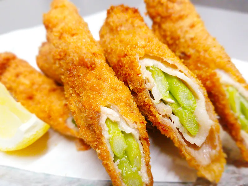 アスパラの豚バラ巻き揚げ
