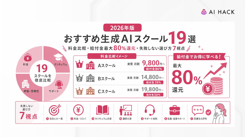 独自調査に基づく生成AIスクールおすすめ比較記事の検証