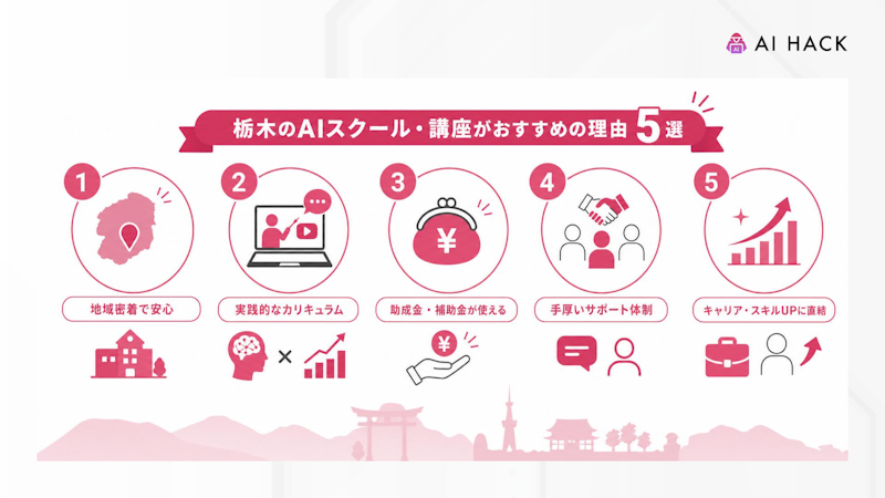 栃木のAIスクール・講座がおすすめの理由5選
