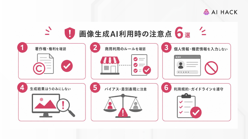 画像生成AI利用時の注意点6選