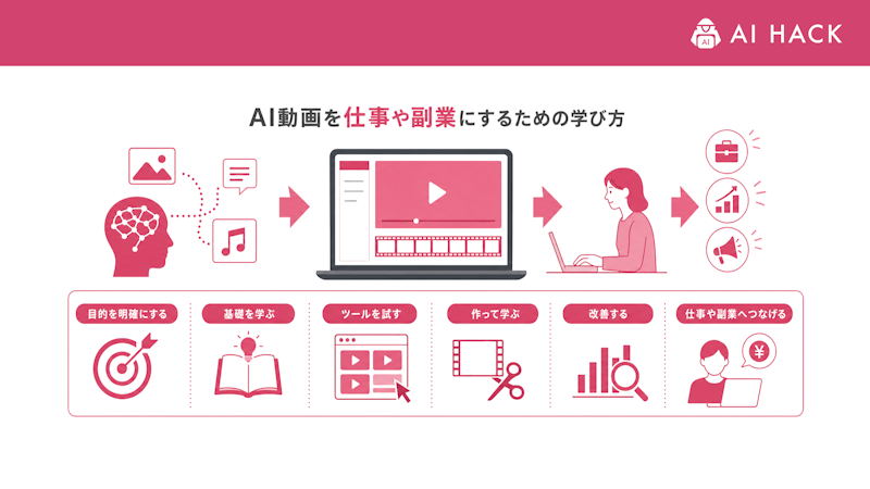 AI動画を仕事や副業にするための学び方