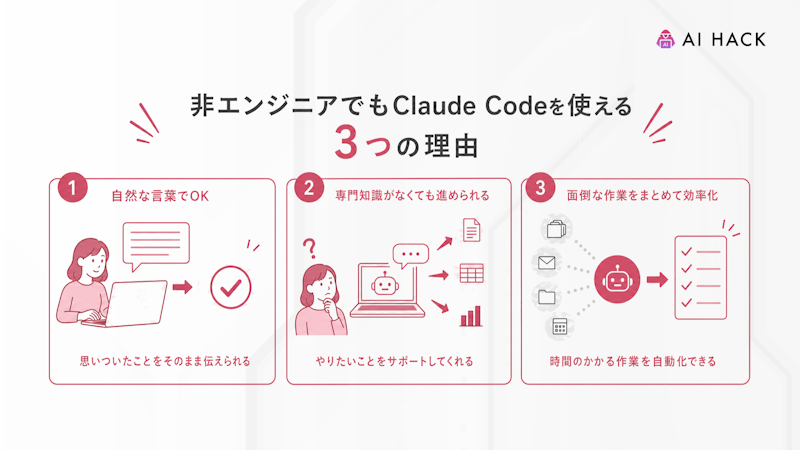 非エンジニアでもClaude Codeを使える3つの理由