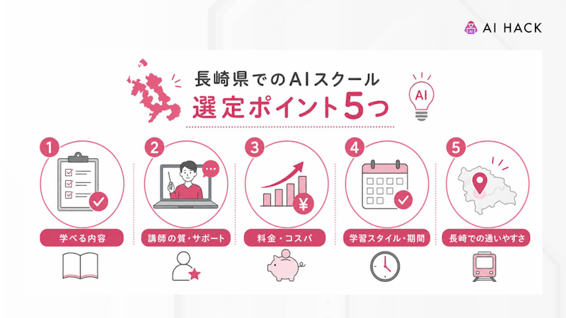 長崎県でのAIスクールの選定ポイント5つ