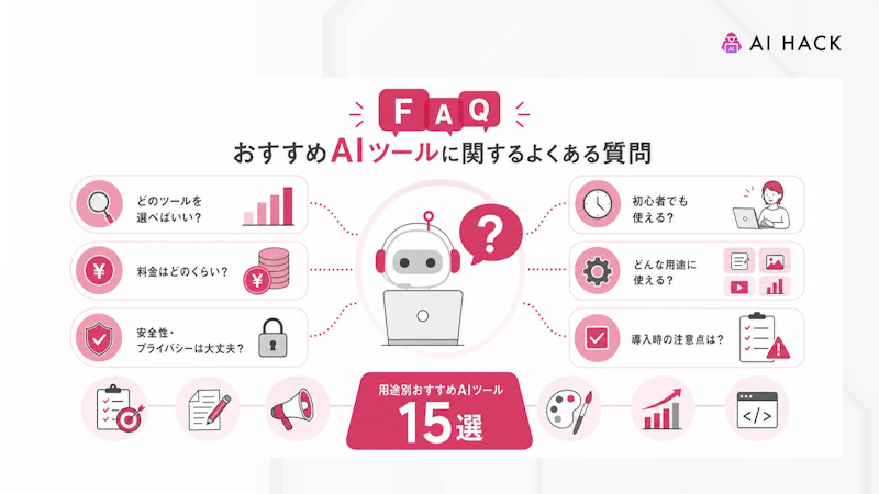 【FAQ】おすすめAIツールに関するよくある質問