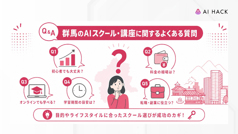 群馬のAIスクール・講座に関するよくある質問