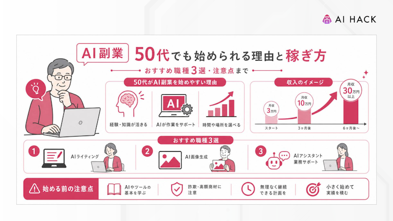 50代がAI副業を始める前に知っておくべき実態
