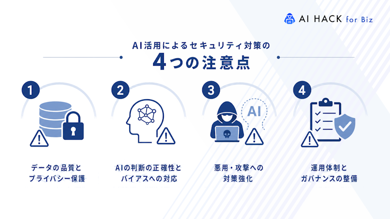 AI活用によるセキュリティ対策の4つの注意点