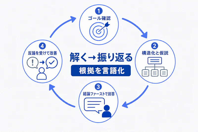 ケース面接を解いた後の振り返りサイクル