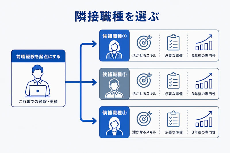 前職経験から隣接職種を選ぶ確認軸