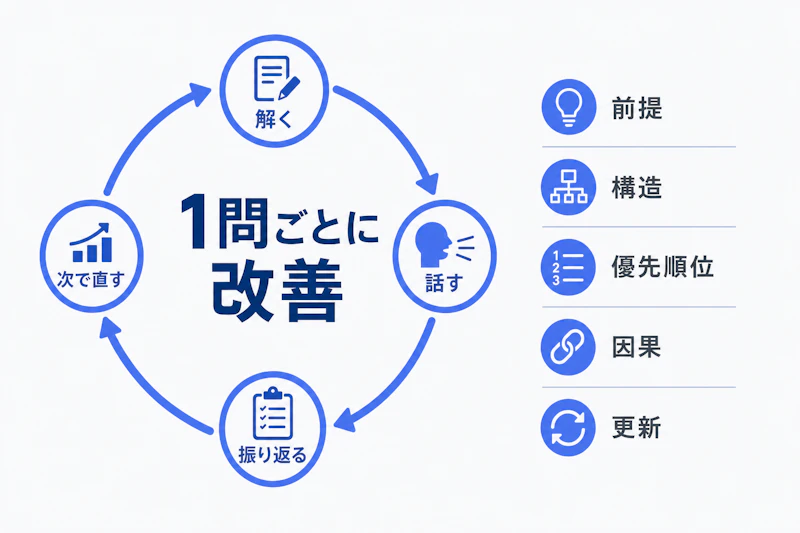 ケース面接を一問ごとに改善する練習サイクル